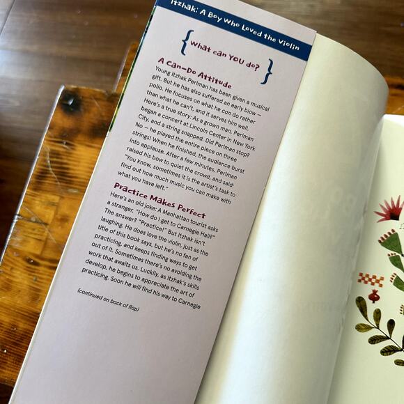 PJ Library Itzhak (Perlman) A Boy Who Loved The Violin Jewish Paperback Book - Picture 2 of 9